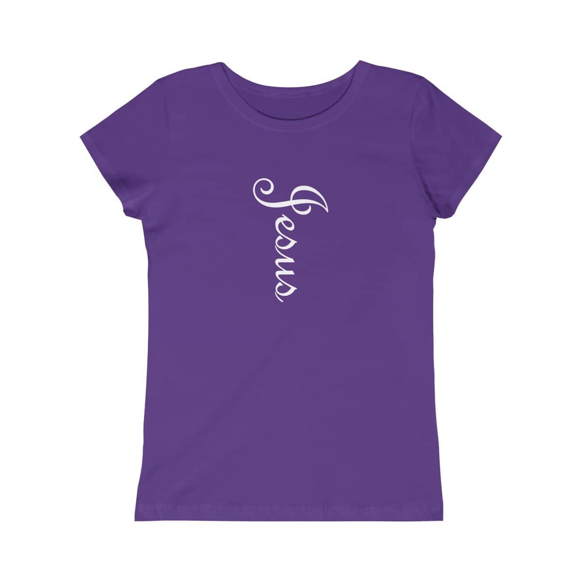 Girls Princess Tee "Jesus" in 5 Colors and 5 Sizes (4334978728030)
