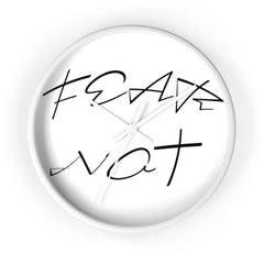 Wall clock "Fear Not" in 2 Frame Colors and 2 Hand Colors (4394316628062)