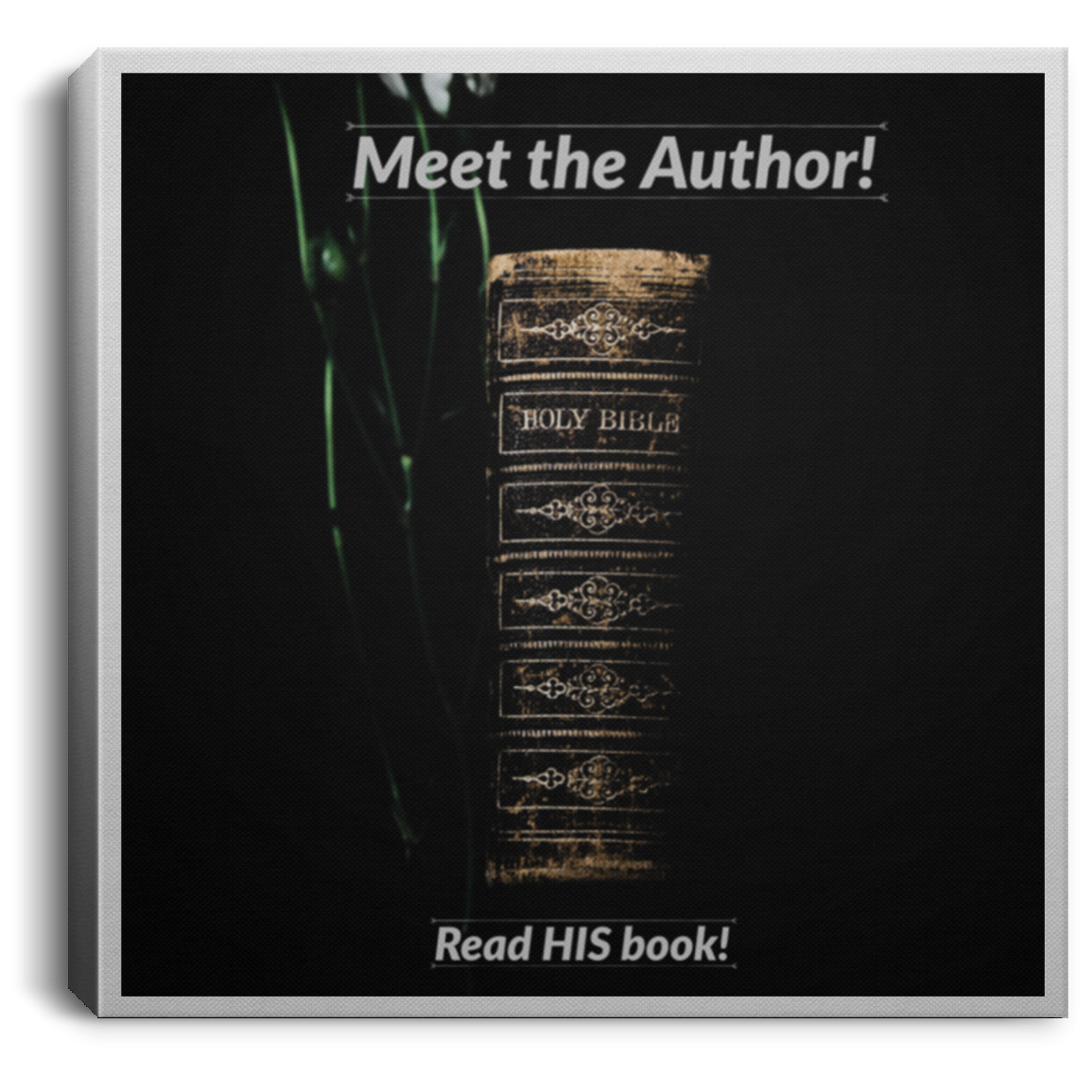Canvas Print Meet the Author 2 White / 8 x 8 Canvas Print (2901813198948)