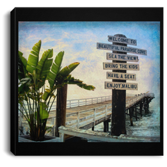 Canvas Print Beach Sign Square Canvas Print (1917667410020)