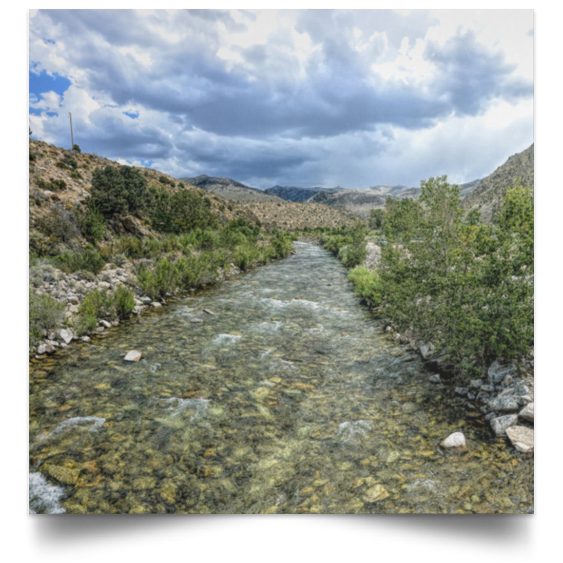 Satin Poster Square West Walker River White / 16 x 16 Poster (2724410556516)