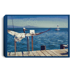 Canvas Print The Pelican and the Sailboat Canvas Print (1911063183460)
