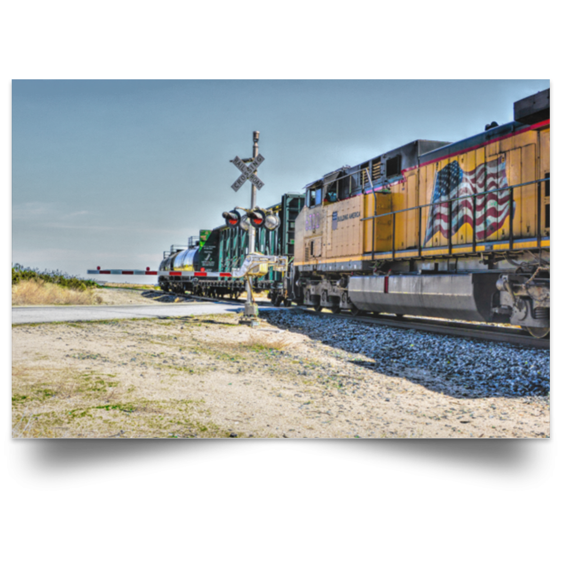 Satin Poster Union Pacific White / 18 x 12 Poster (3053894533220)