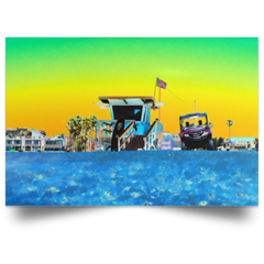 Satin Poster Lifeguard Tower (High contrast theme) Satin Poster Lifeguard Tower (High contrast theme) / White / 18 x 12 Poster (2450603966564)
