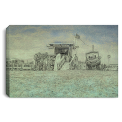 Canvas Print Lifeguard Tower (Blue theme) Canvas Print Lifeguard Tower (Blue theme) / White / 12 x 8 Canvas Print (2450409160804)