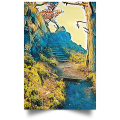 Satin Poster Stairway to the Sky White / 12 x 18 Poster (2151577944164)