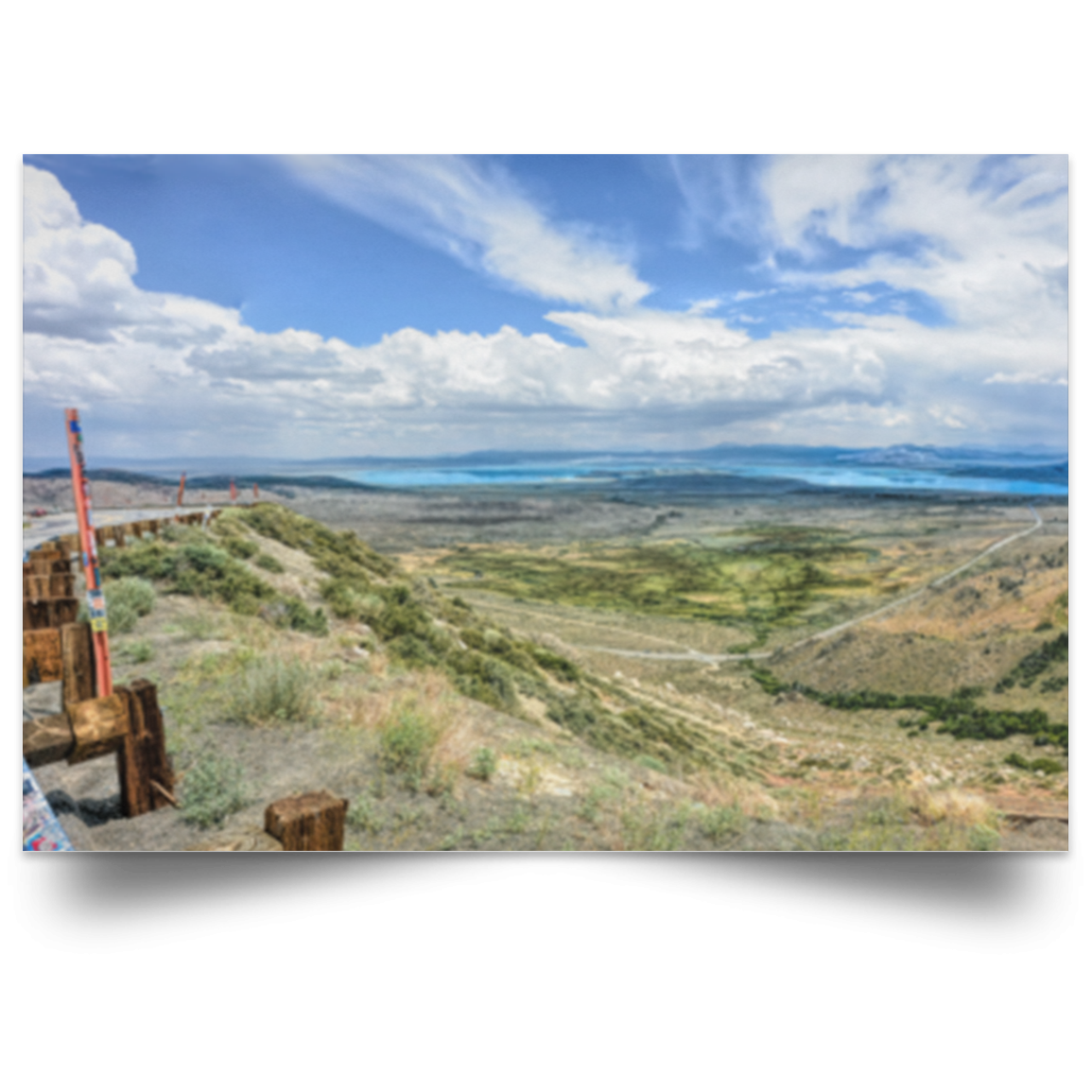 Satin Poster Mono Lake Vista Point White / 18 x 12 Poster (2724722933860)