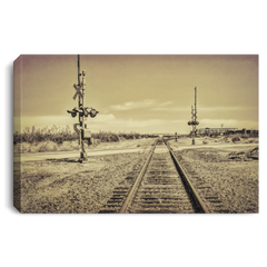 Canvas Print Desert Railway Crossing White / 12 x 8 Canvas Print (2808516247652)