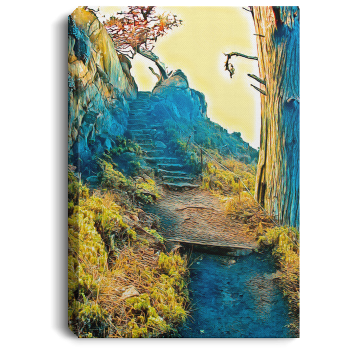 Canvas Print Stairway to the Sky White / 8 x 12 Canvas Print (2151576010852)