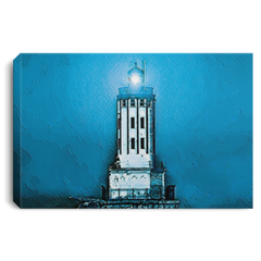 Canvas Print Angels Gate Lighthouse (Dark theme) White / 12 x 8 Canvas Print (1922255945828)