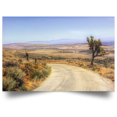 Satin Poster Desert Road White / 18 x 12 Poster (2307846013028)