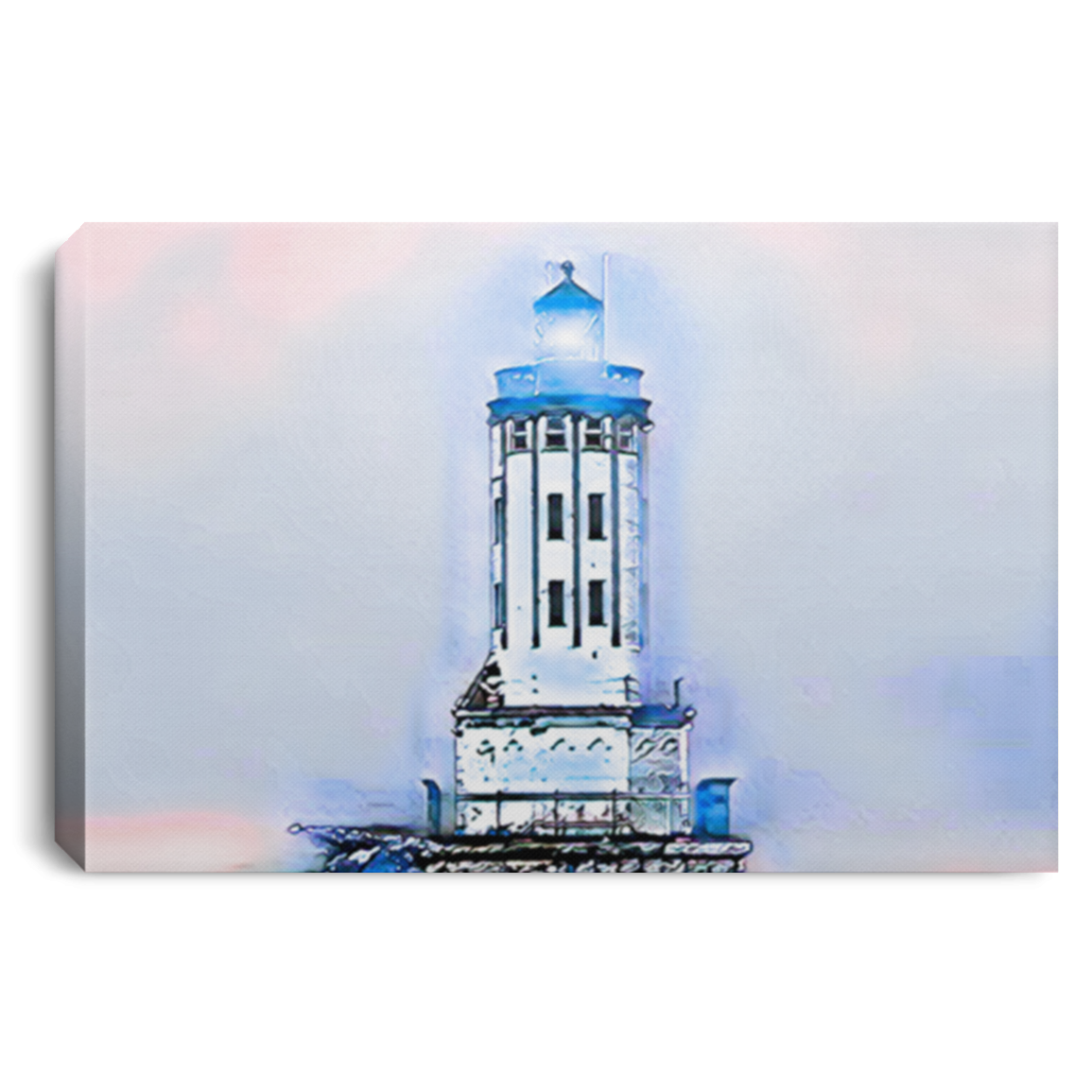 Canvas Print Angels Gate Lighthouse (Light theme) White / 12 x 8 Canvas Print (1922274394212)
