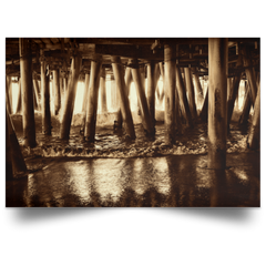 Satin Poster Under the Pier 2 (Sepia) White / 18 x 12 Poster (1963058888804)