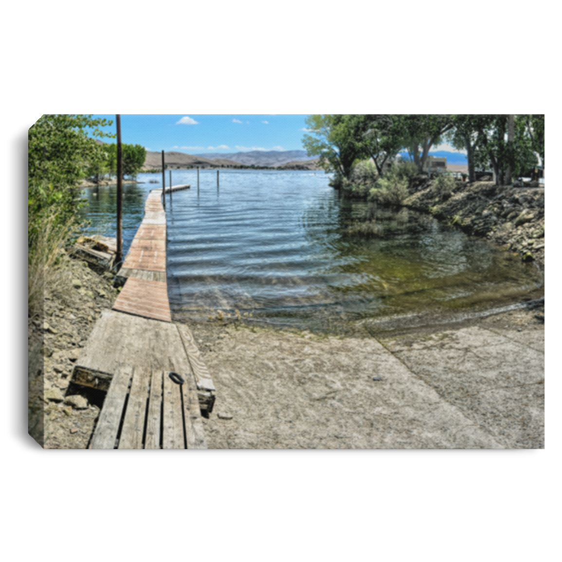 Canvas Print Boat Ramp White / 12 x 8 Canvas Print (2808383045732)