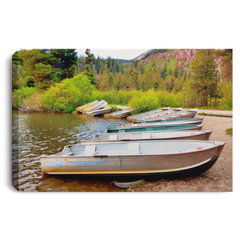 Canvas Print The Fishing Boats White / 12 x 8 Canvas Print (1999054078052)