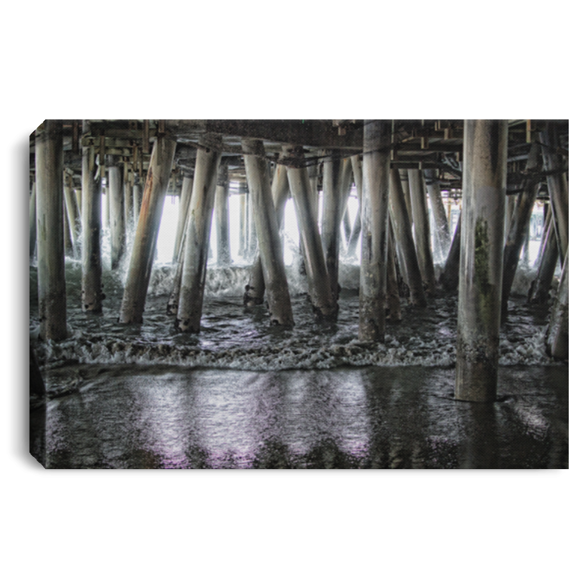 Canvas Print Under the Pier 2 White / 12 x 8 Canvas Print (2808657838180)