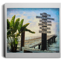 Canvas Print Beach Sign Square Canvas Print (1917667410020)