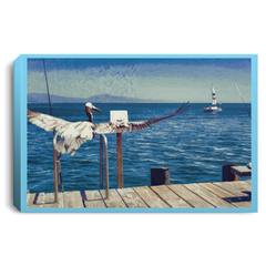 Canvas Print The Pelican and the Sailboat Canvas Print (1911063183460)