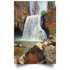 Satin Poster Portrait Rainbow Falls 17 White / 12 x 18 Poster (1958043385956)
