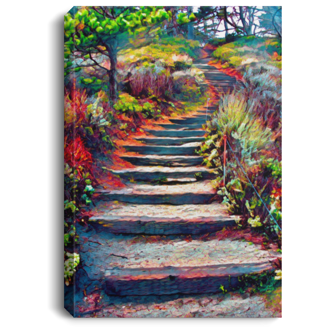 Canvas Print Stairway to Heaven White / 8 x 12 Canvas Print (2151662944356)