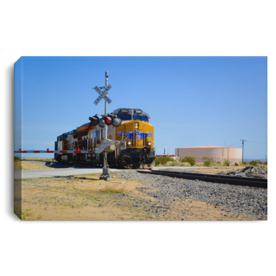 Canvas Print Railroad Crossing White / 12 x 8 Housewares (3053893943396)