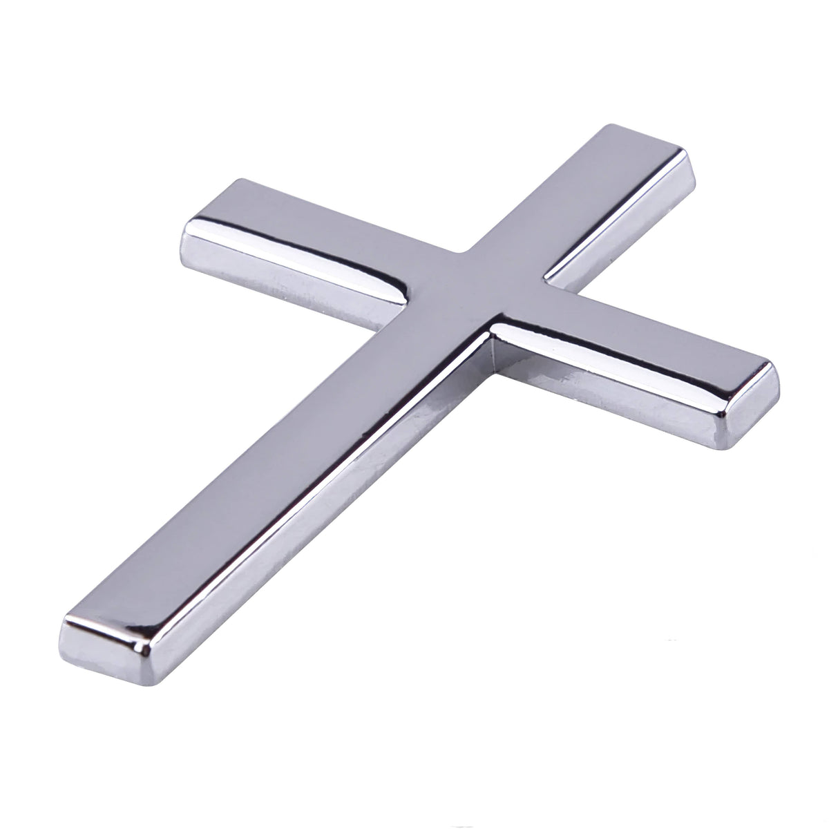 3D Silver Metal Cross 2 1/4&quot; Sticker Decal for any Vehicle with Free Shipping in USA (4402421596254)