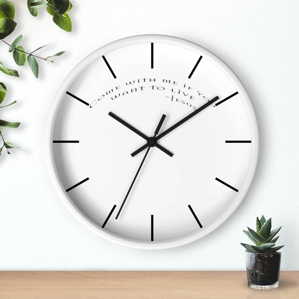 Wall Clock &quot;Come with Me&quot; (6096243392704)