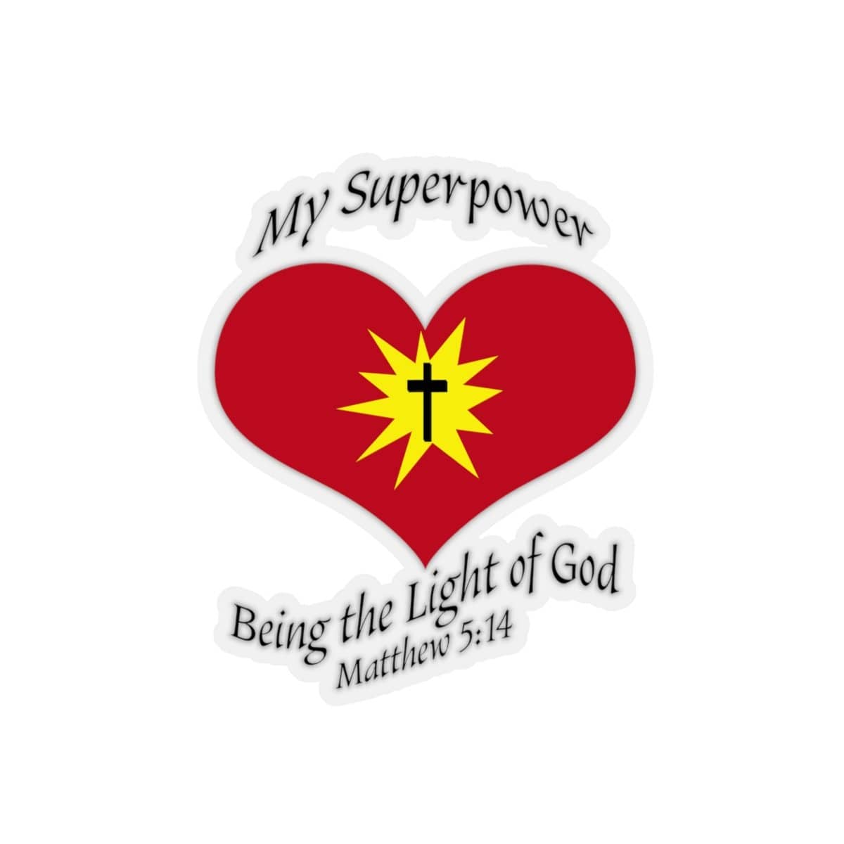 Kiss-Cut Stickers "Superpower" in White or Transparent (3506855182436)