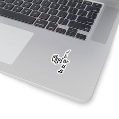 Kiss-Cut Stickers "Jesus Christ" in Transparent or White in 4 Sizes (3575915872356)