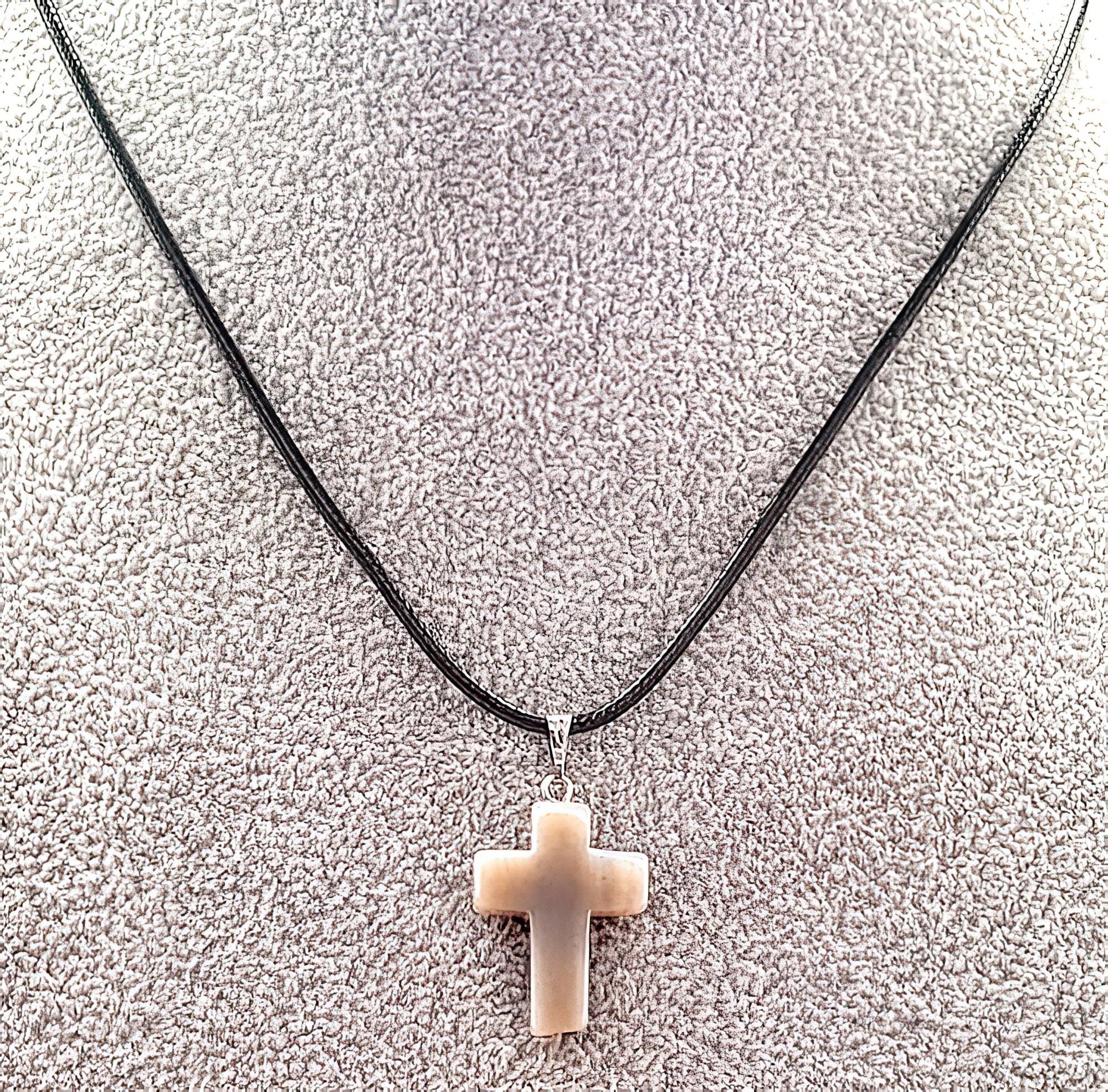 Gemstone Cross Rope Chain Necklaces in 15 Variations Free Shipping from the USA (3932911927390)