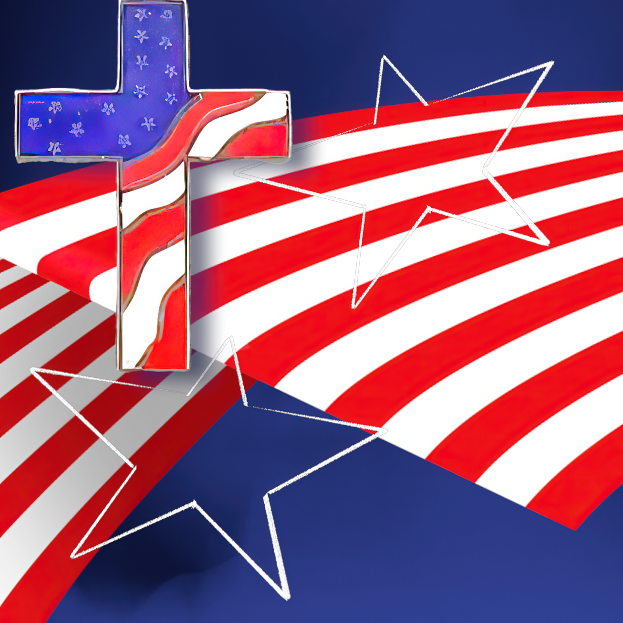 American Flag Cross