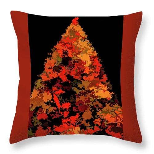 Autumn Christmas Tree - Throw Pillow (4310875701342)