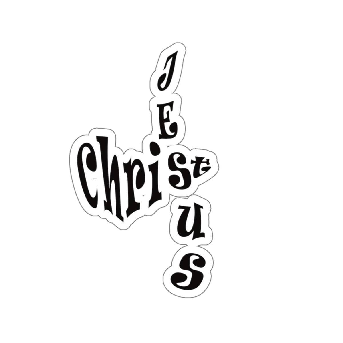 Kiss-Cut Stickers "Jesus Christ" in Transparent or White in 4 Sizes (3575915872356)