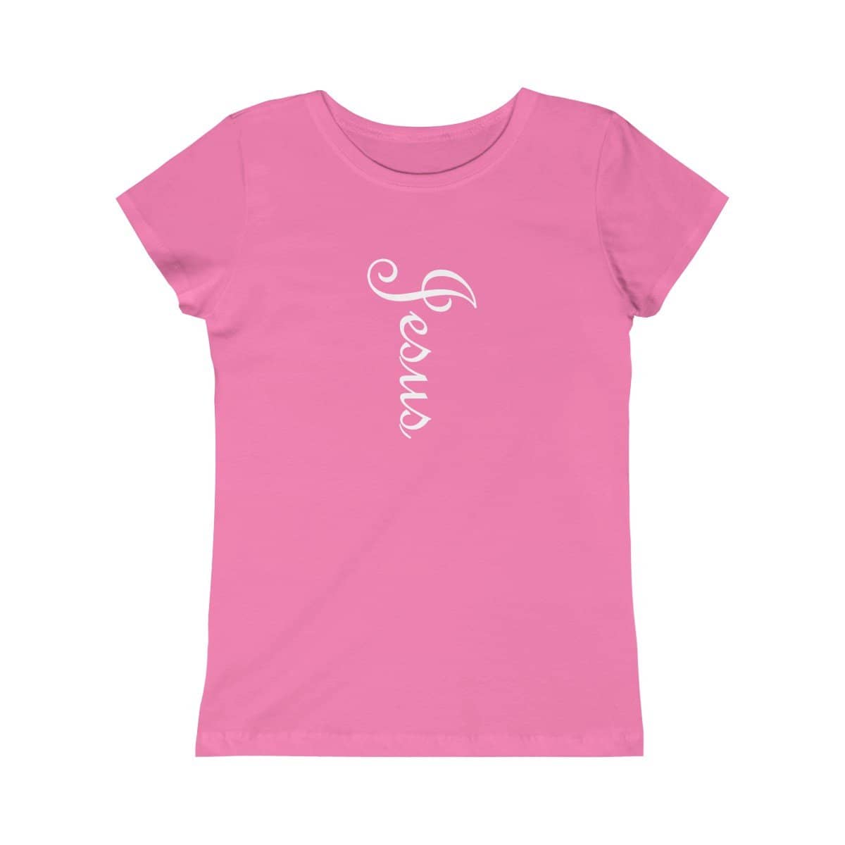 Girls Princess Tee "Jesus" in 5 Colors and 5 Sizes (4334978728030)