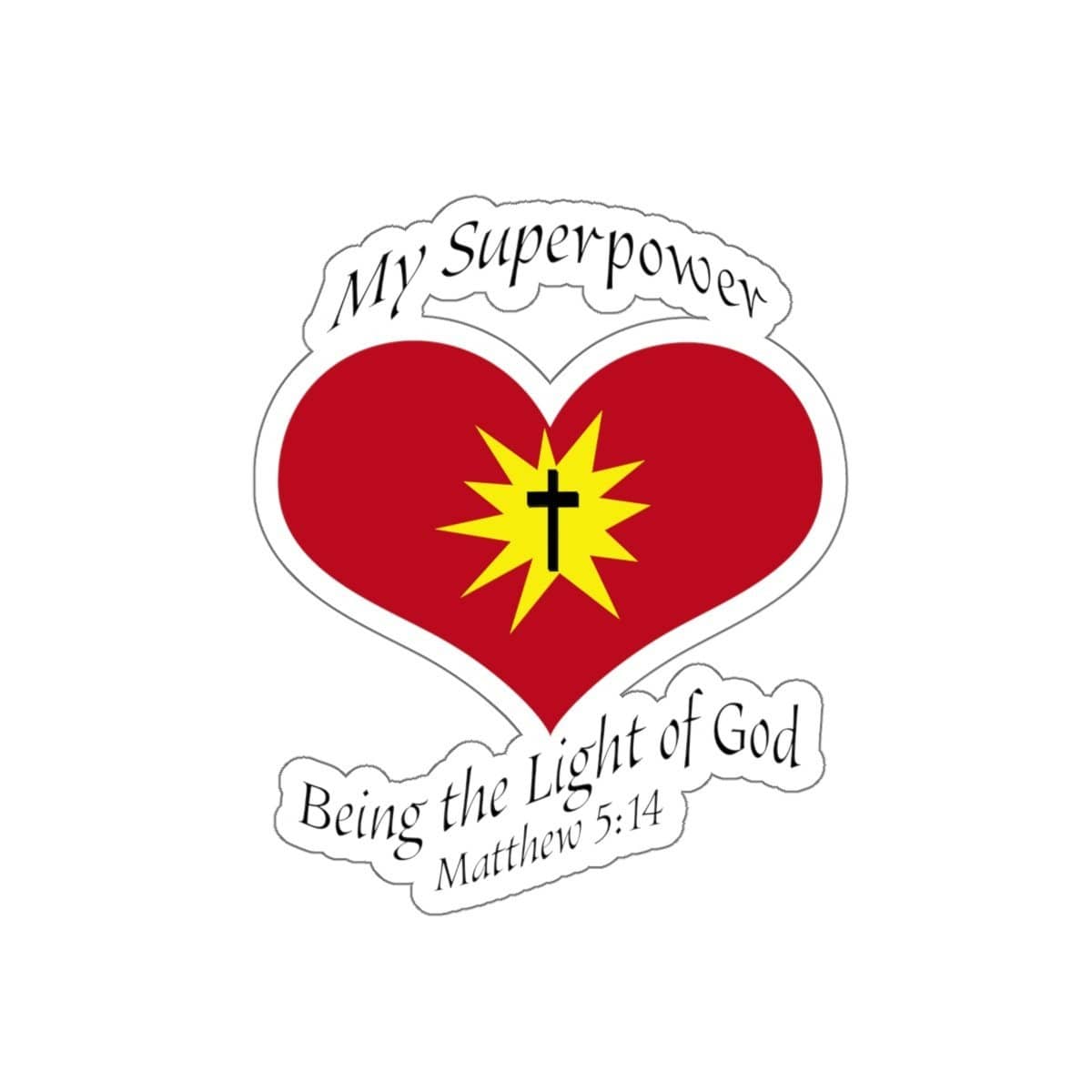 Kiss-Cut Stickers &quot;Superpower&quot; in White or Transparent (3506855182436)