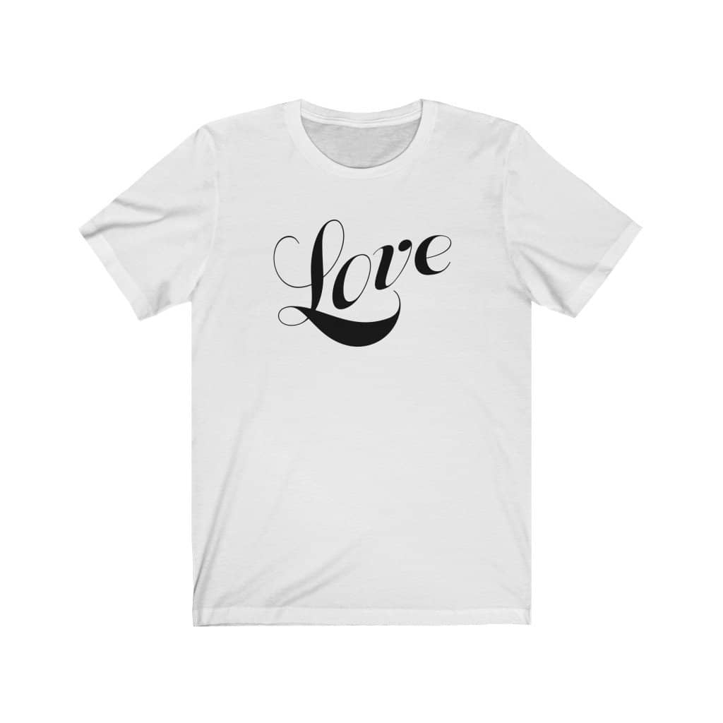 Bella &amp; Canvas Short Sleeve Tee &quot;Love&quot; black font (4735089901662)