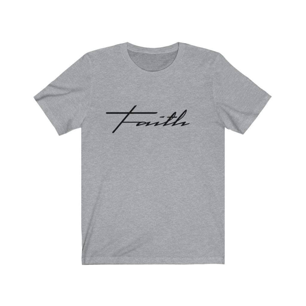 Bella &amp; Canvas 3001 T-Shirt Faith in 14 colors and 7 sizes Athletic Heather / XS T-Shirt (3327699746916)