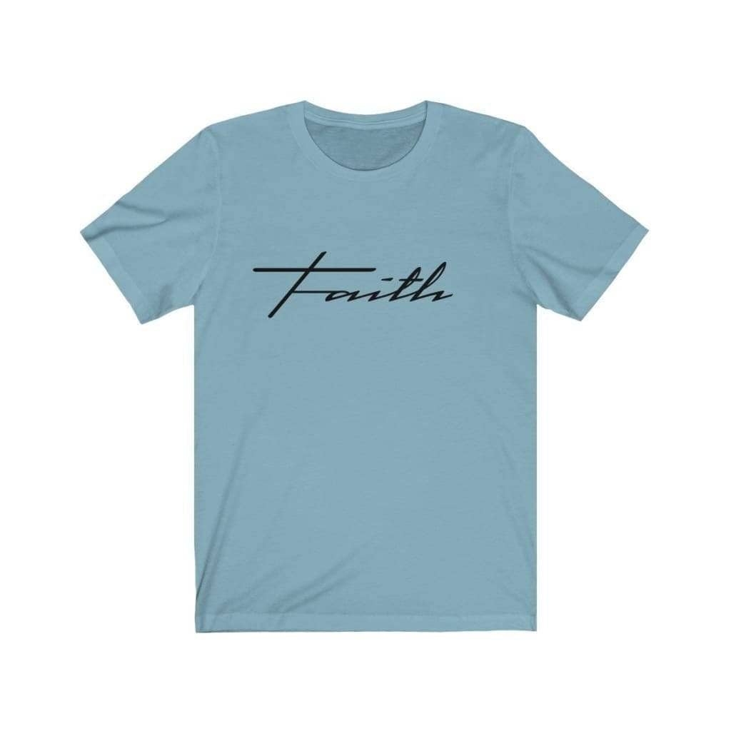 Bella & Canvas 3001 T-Shirt Faith in 14 colors and 7 sizes Baby Blue / XS T-Shirt (3327699746916)