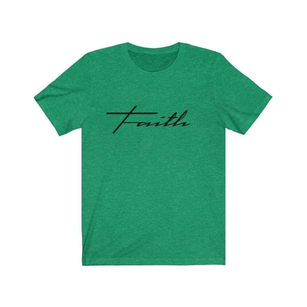 Bella & Canvas 3001 T-Shirt Faith in 14 colors and 7 sizes Heather Kelly / XS T-Shirt (3327699746916)