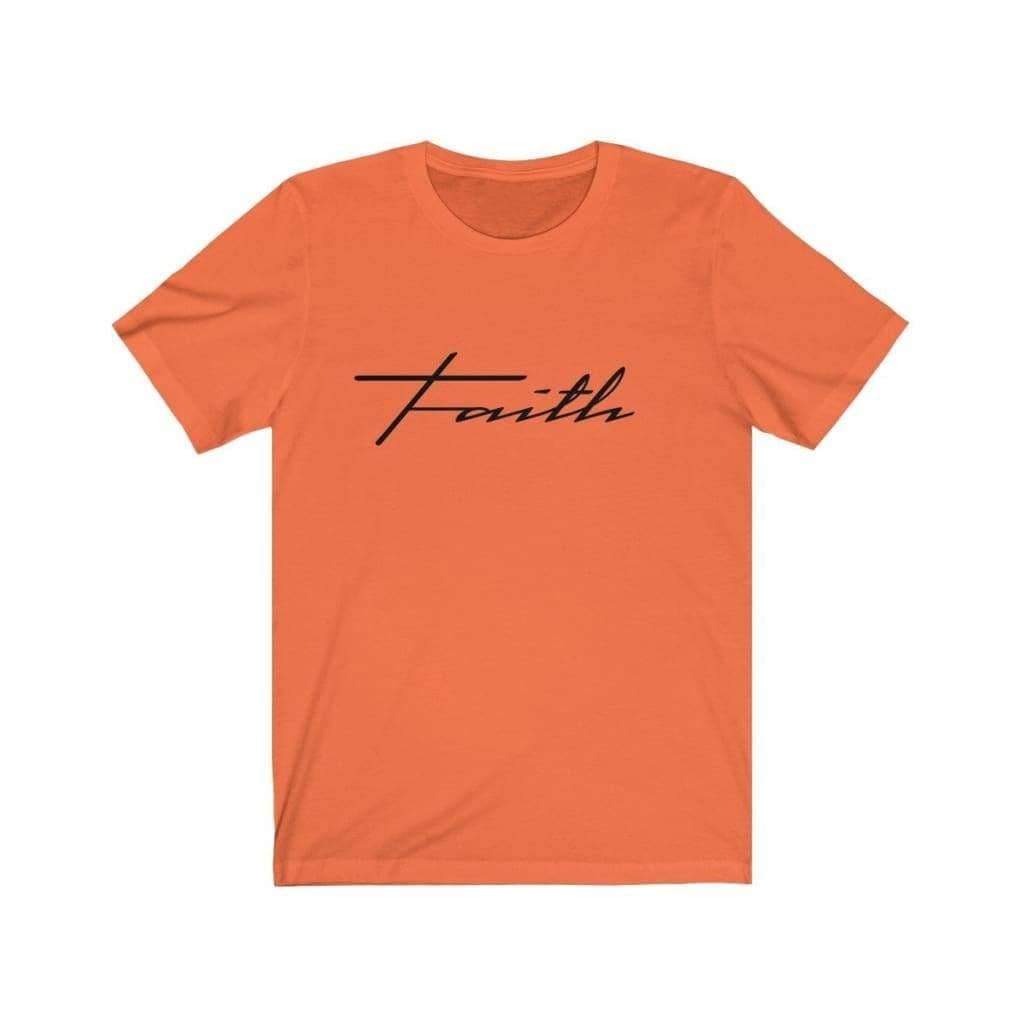 Bella &amp; Canvas 3001 T-Shirt Faith in 14 colors and 7 sizes Orange / XS T-Shirt (3327699746916)