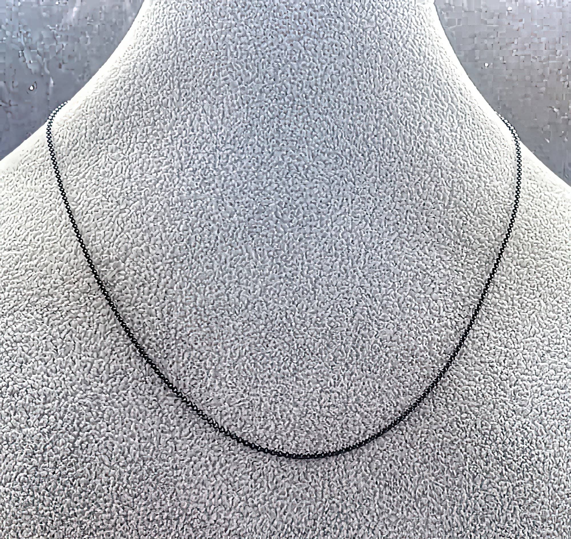 Black Rhodium Plated  Rolo or Rope or Snake Chains 16"-20"