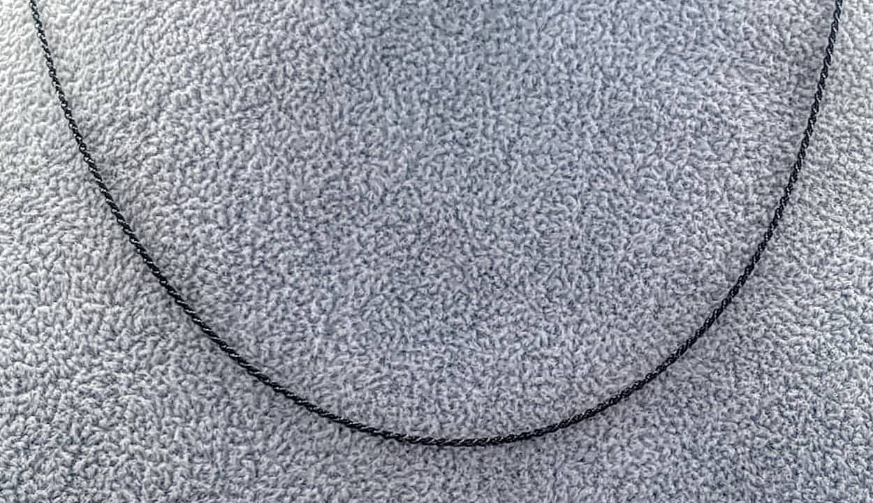 Black Rhodium Plated Rope Chain