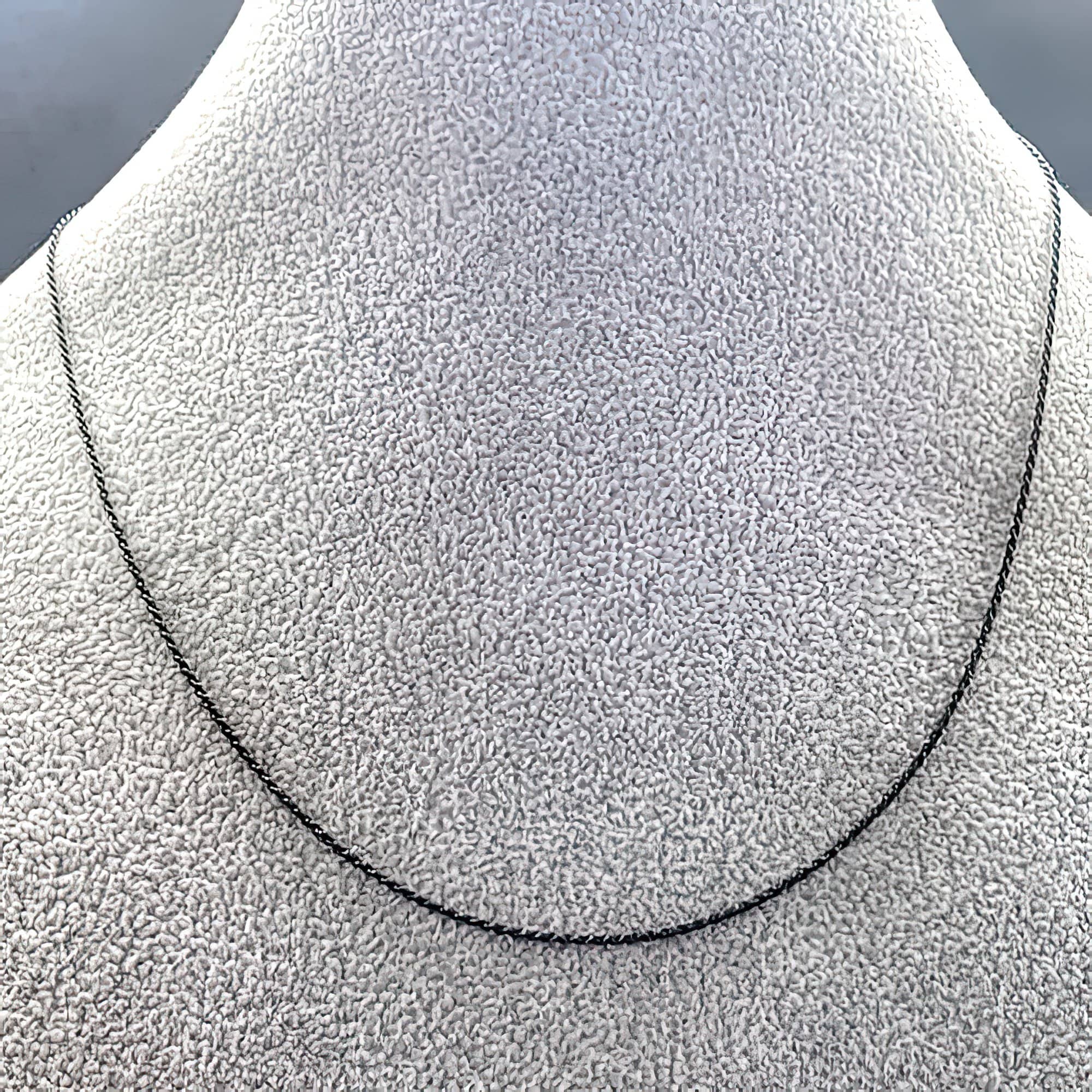 Black Rhodium Plated  Rolo or Rope or Snake Chains 16"-20"