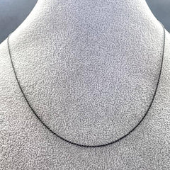Black Rhodium Plated Rope Chain .925 Solid Sterling Silver Available In 16 (4747381276766)