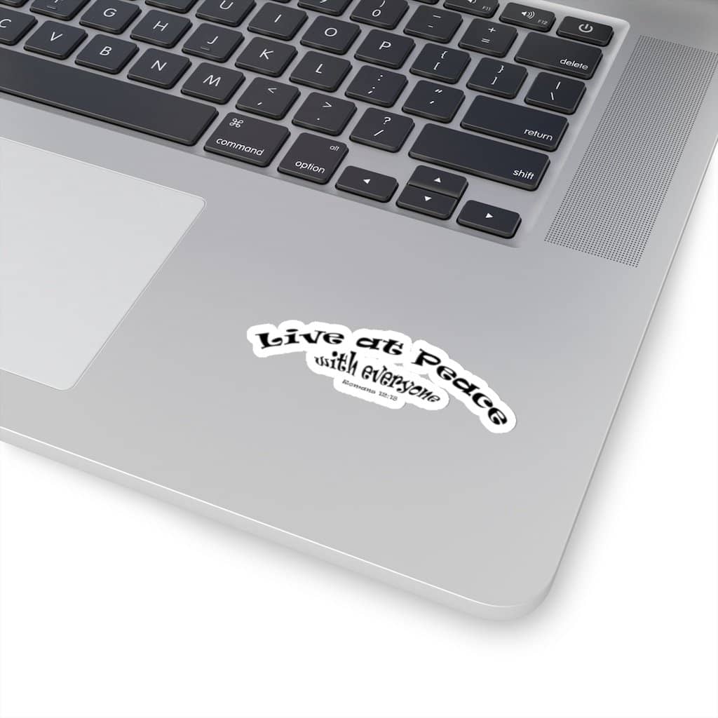 Kiss-Cut Stickers "Live in Peace" in 4 Sizes Free Shipping (4424595800158)