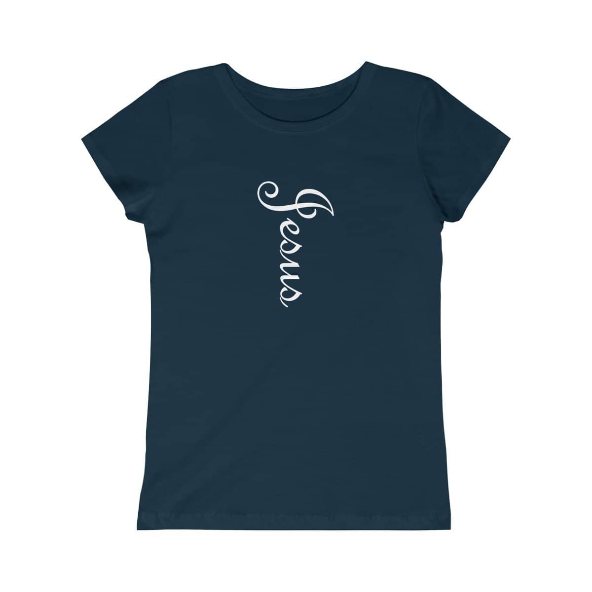 Girls Princess Tee "Jesus" in 5 Colors and 5 Sizes (4334978728030)