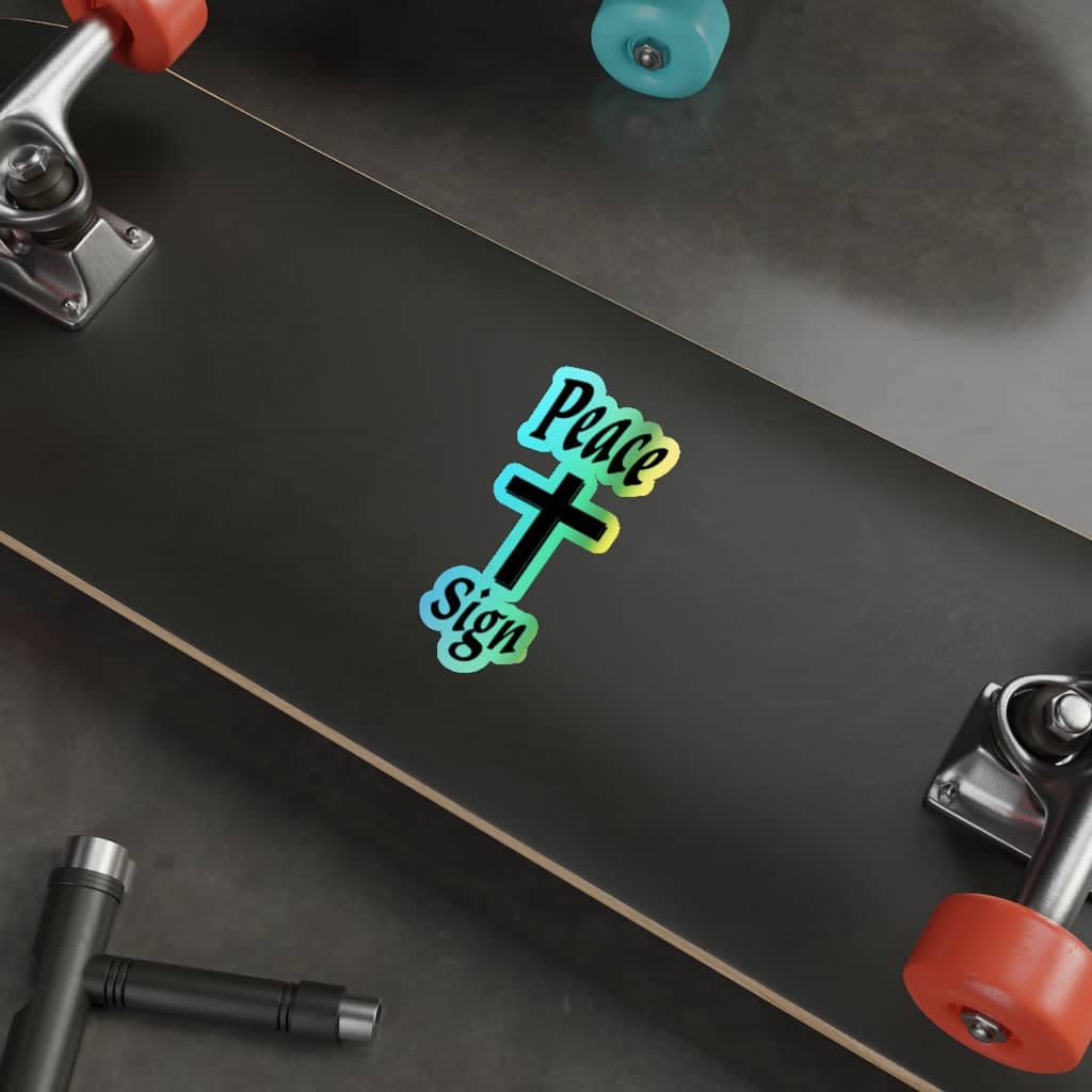 Holographic Die-cut Stickers "Peace Sign"