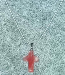 Cherry Quartz Gemstone Necklace (4545589510238)
