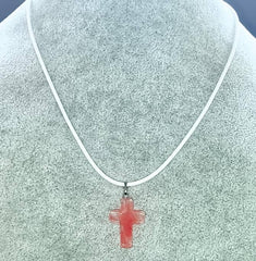 Cherry Quartz Gemstone Necklace (4545589510238)
