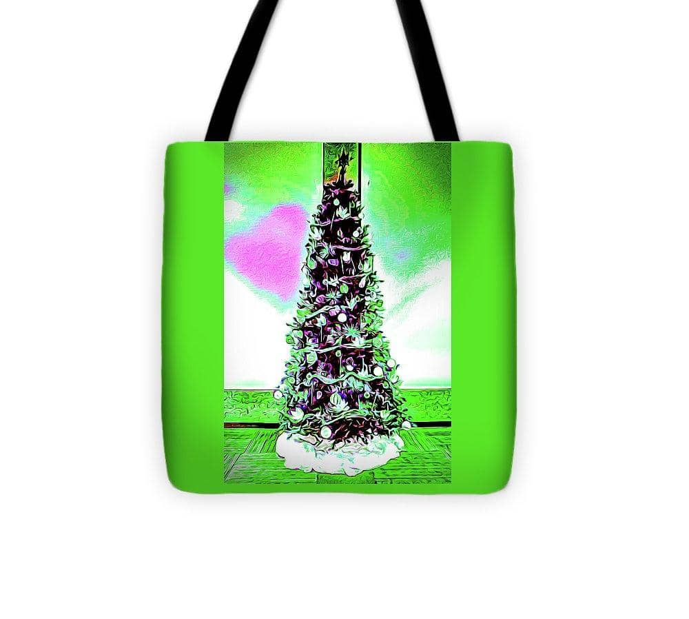 Tote Bag - Christmas Tree Pink Heart in 3 Sizes (4310837166174)